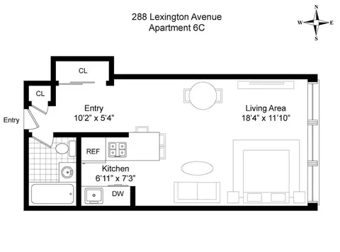 288 Lexington Ave #6C, New York, NY 10016