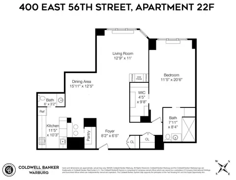 400 E 56th St #22F, New York, NY 10022