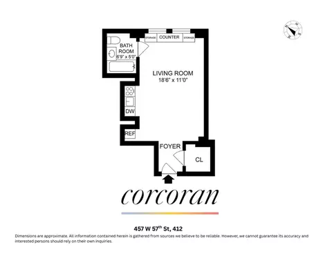 457 W 57th St #412, New York, NY 10019