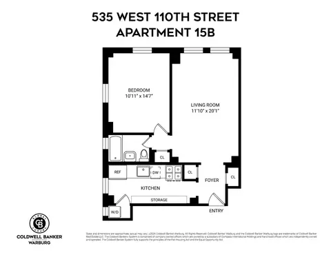 535 W 110th St #15B, New York, NY 10025