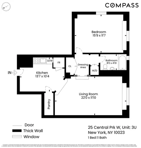 25 Central Park W #3U, New York, NY 10023