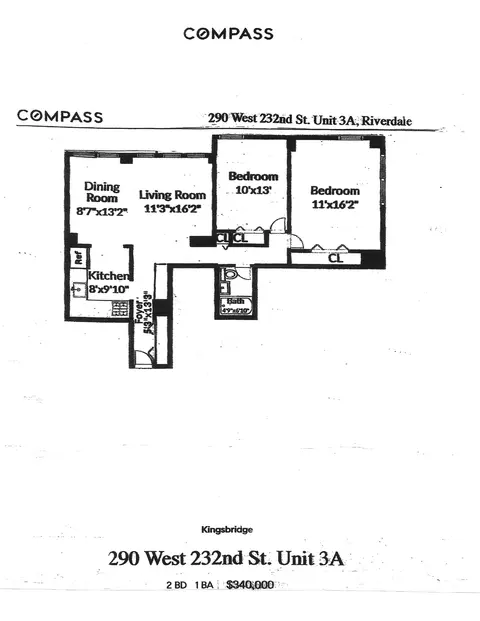 290 W 232nd St #3A, New York City, NY 10463