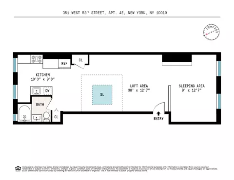 351 W 53rd St #4E, New York, NY 10019