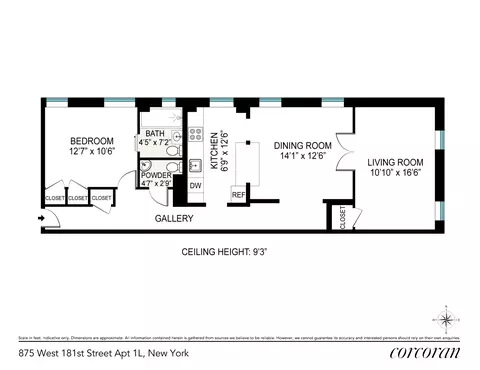 875 W 181st St #1L, New York, NY 10033