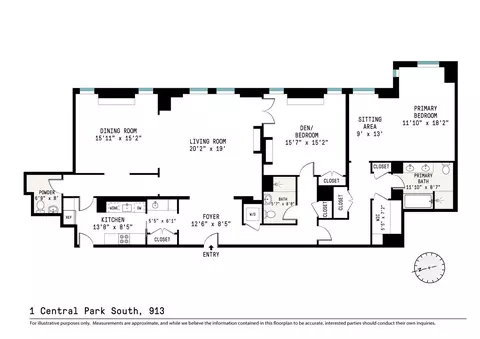1 Central Park S #913, New York, NY 10019