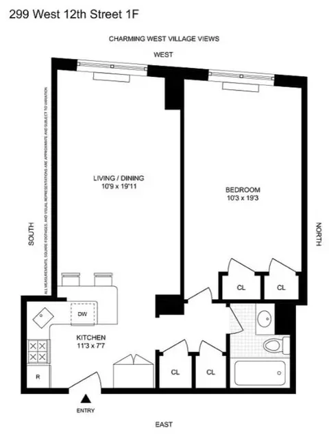 299 W 12th St #1F, New York, NY 10014