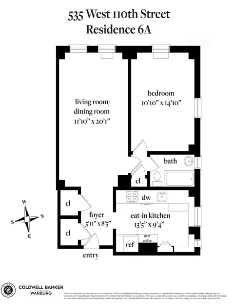 535 W 110th St #6A, New York, NY 10025