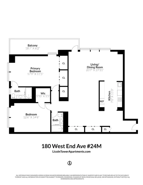 180 W End Ave #24-M, New York, NY 10023