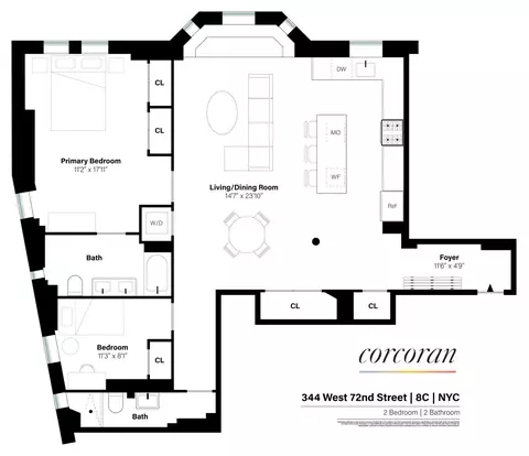 344 W 72nd St #8C, New York, NY 10023