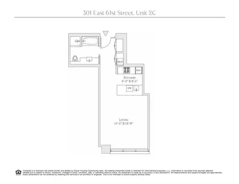 301 E 61st St #2C, New York, NY 10065