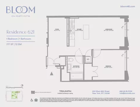 500 W 45th St #621, New York, NY 10036