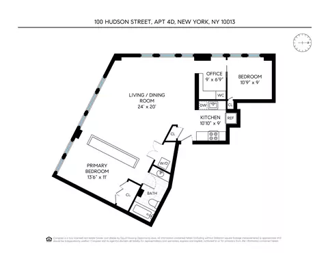 100 Hudson St #4D, New York, NY 10013