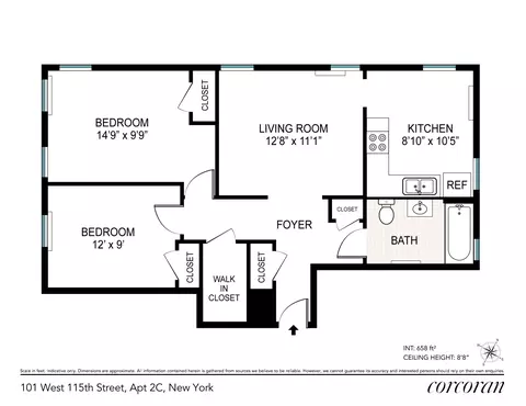 101 W 115th St #2C, New York, NY 10026