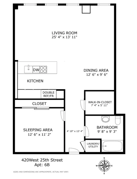 420 W 25th St #6B, New York, NY 10001
