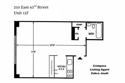 210 E 63rd St #11F, New York, NY 10065