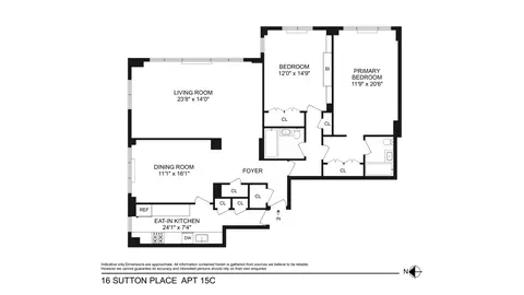 16 Sutton Pl #15C, New York, NY 10022