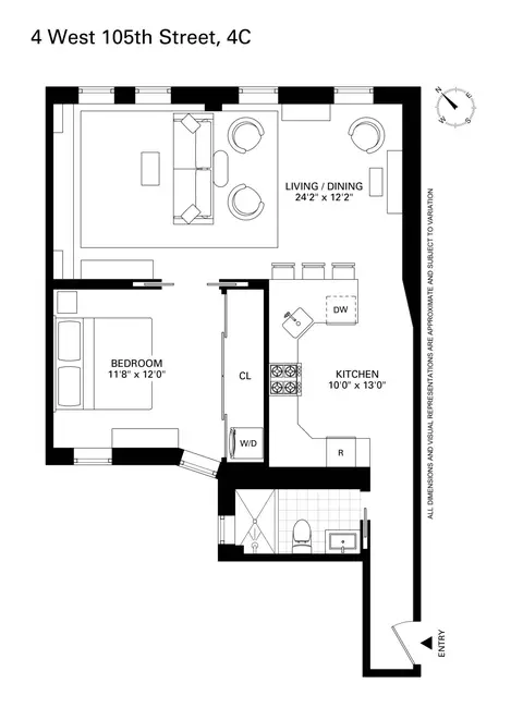 4 W 105th St #4C, New York, NY 10025