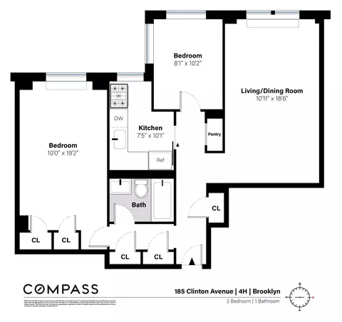185 Clinton Ave #4H, Brooklyn, NY 11205