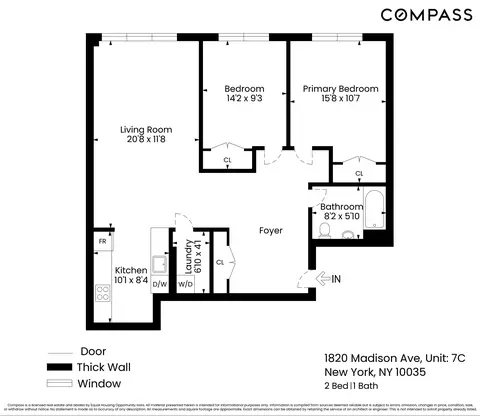 1820 Madison Ave #7C, New York, NY 10035