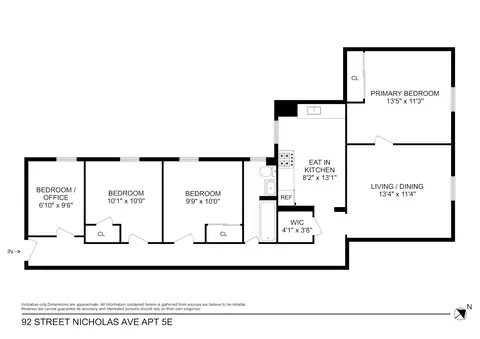 92 St Nicholas Ave #5E, New York, NY 10026