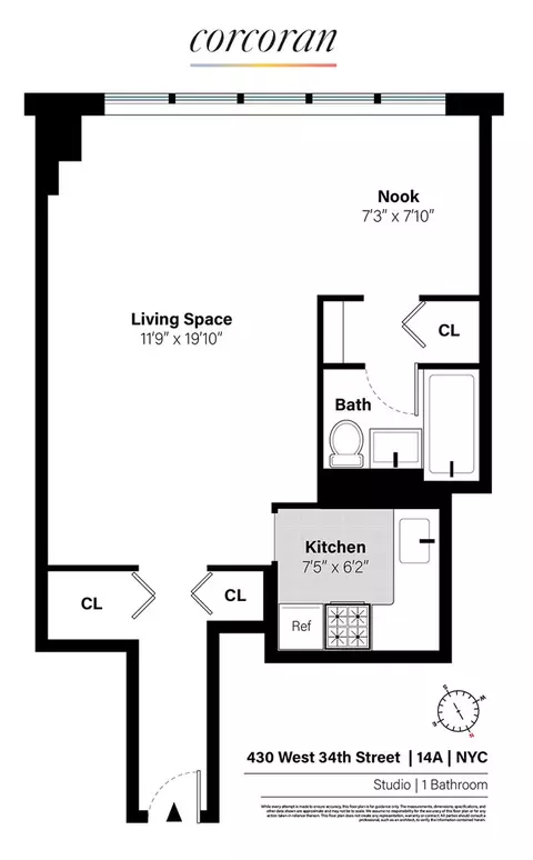 430 W 34th St #14A, New York, NY 10001