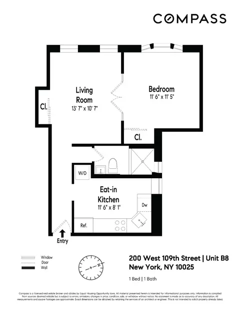 200 W 109th St #B8, New York, NY 10025