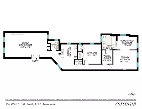 152 W 131st St #1, New York, NY 10027