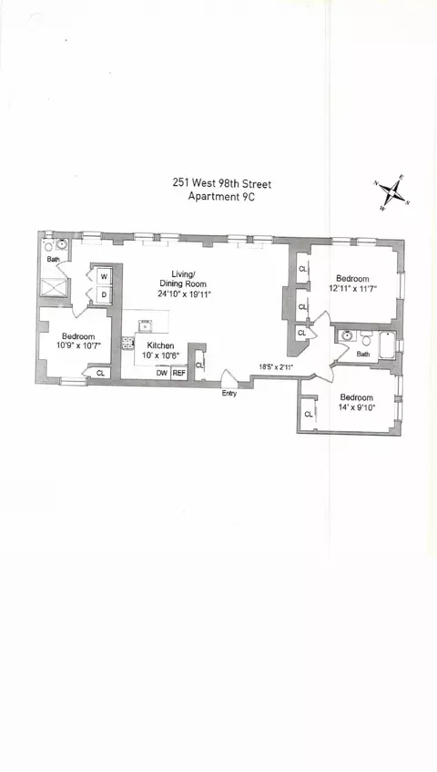 251 W 98th St #9-C, New York, NY 10025