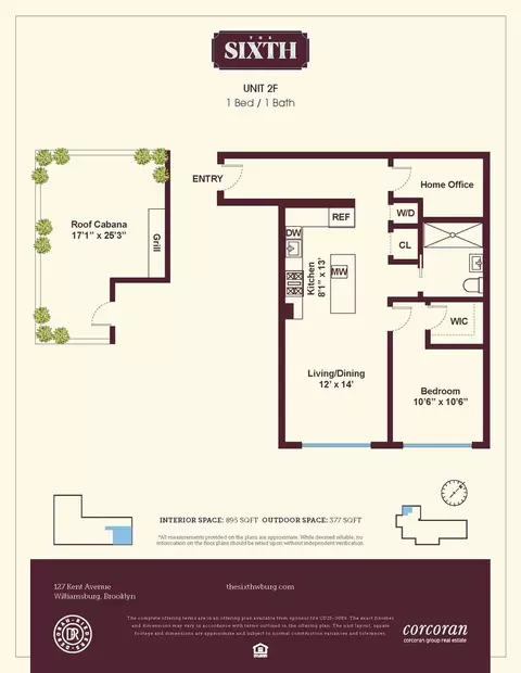 127 Kent Ave #2F, Brooklyn, NY 11249