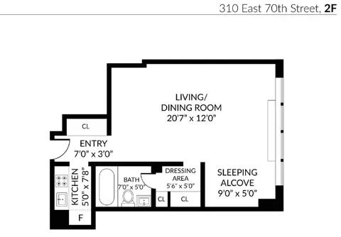 310 E 70th St #2F, New York, NY 10021