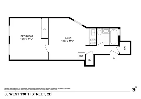 66 W 138th St #2D, New York, NY 10037