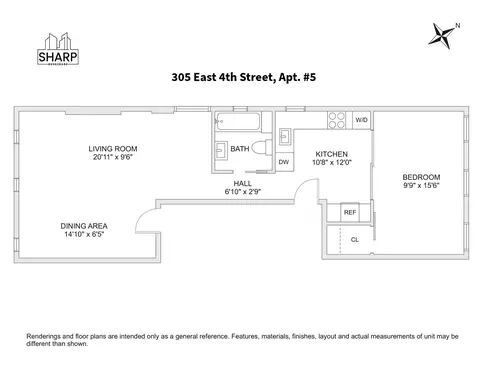 305 E 4th St #5, New York, NY 10009