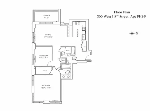 301 W 118th St #PH1F, New York, NY 10026