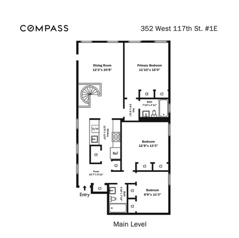 352 W 117th St #1E, New York, NY 10026