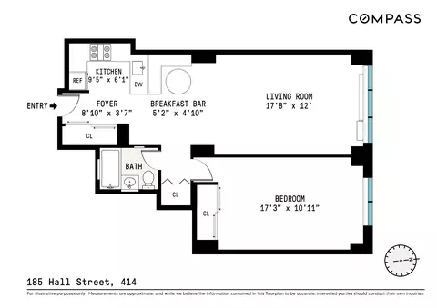 185 Hall St #414, Brooklyn, NY 11205