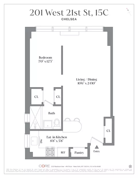 201 W 21st St #15C, New York, NY 10011