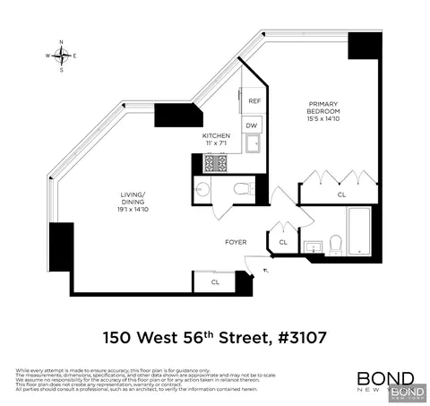 150 W 56th St #3107, New York, NY 10019