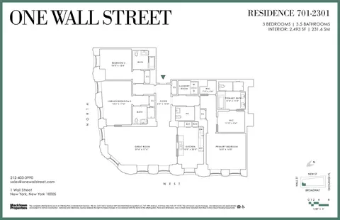 1 Wall St #1801, New York, NY 10005