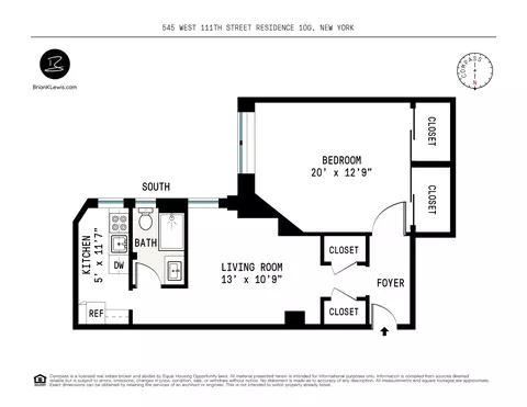 545 W 111th St #10G, New York, NY 10025