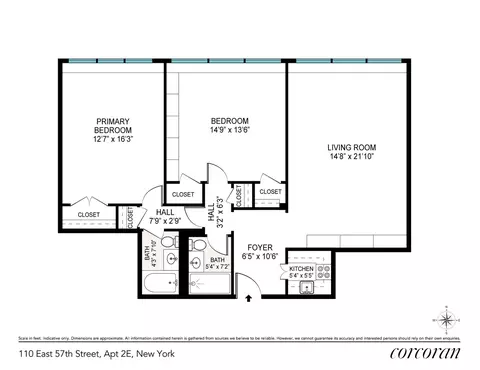 110 E 57th St #2E, New York, NY 10022