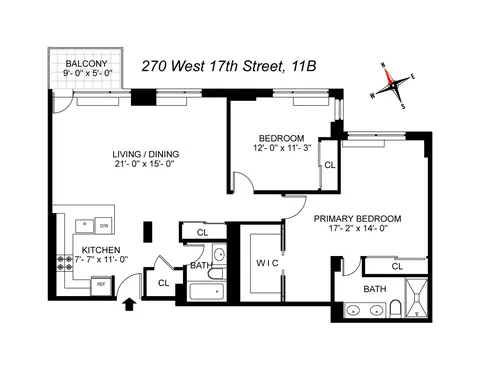 270 W 17th St #11BC, New York, NY 10011