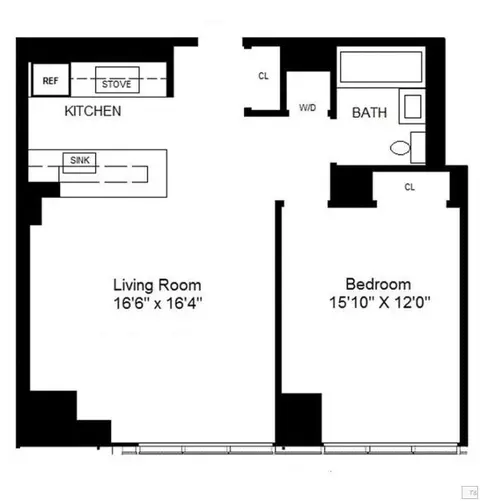 350 W 42nd St #33F, New York, NY 10036