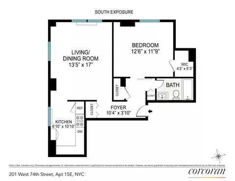 201 W 74th St #15E, New York, NY 10023