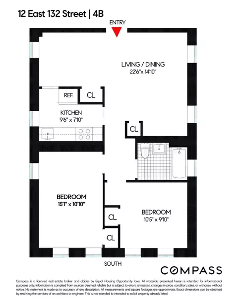 12 E 132nd St #4B, New York, NY 10037