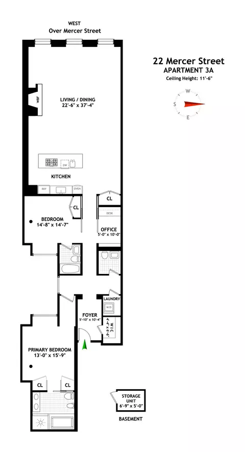 22 Mercer St #3A, New York, NY 10013
