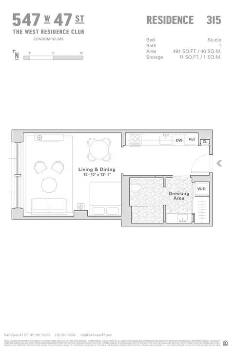 547 W 47th St #315, New York, NY 10036