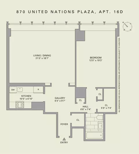 870 United Nations Plz #16D, New York, NY 10017