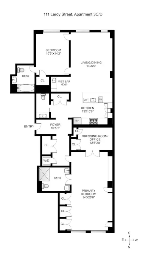 111 Leroy St #3C/D, New York, NY 10014