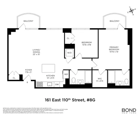 161 E 110th St #8G, New York, NY 10029