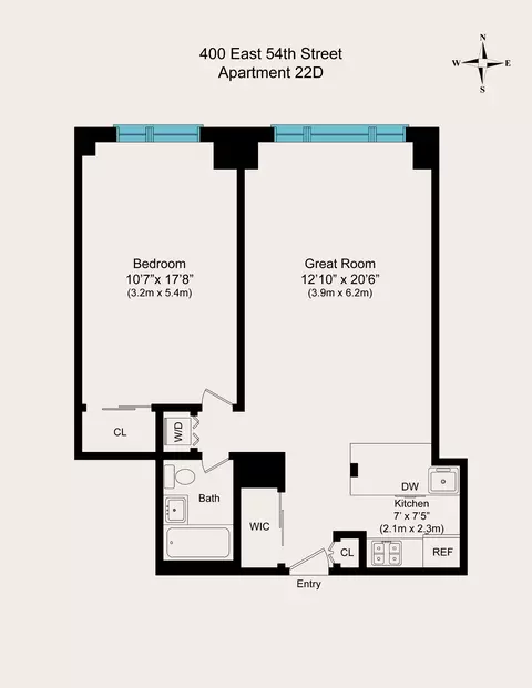 400 E 54th St #22D, New York, NY 10022